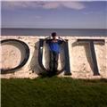 Andrew on the Teignmouth sign